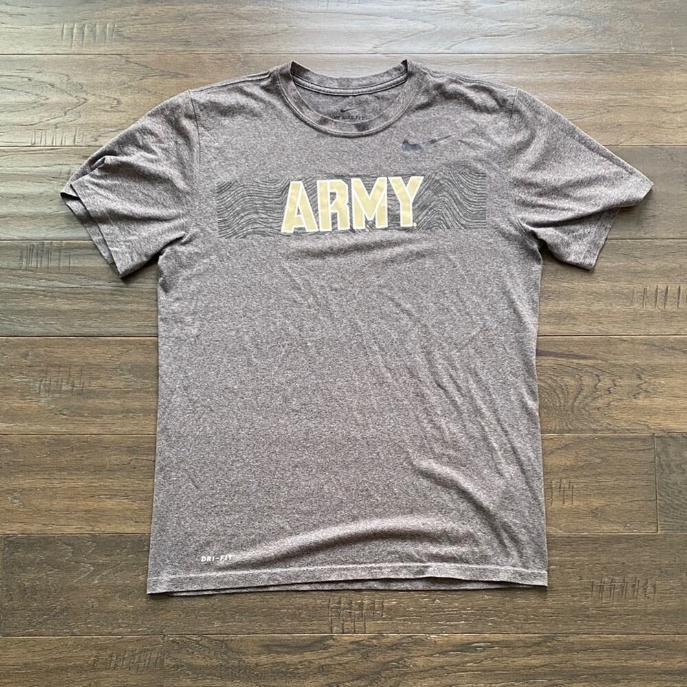 Nike Army Tee Mens Sz Medium Grey Short Sleeve
